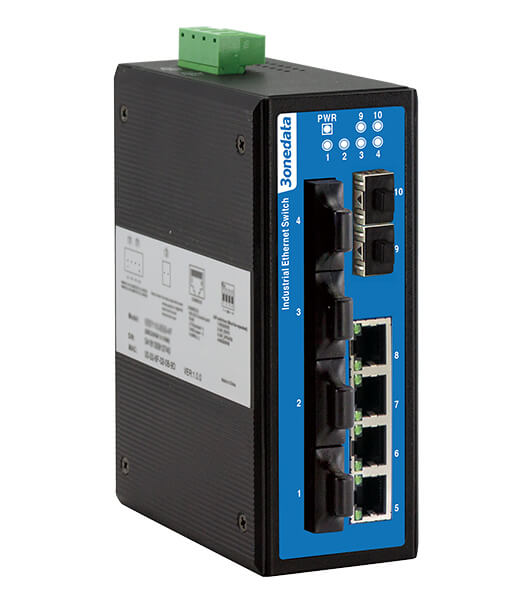 IES2010-2GS-4F | Switch Công Nghiệp Không Được Quản Lý Layer 2, 4x100M Copper, 4x100M Fiber, 2x1G SFP